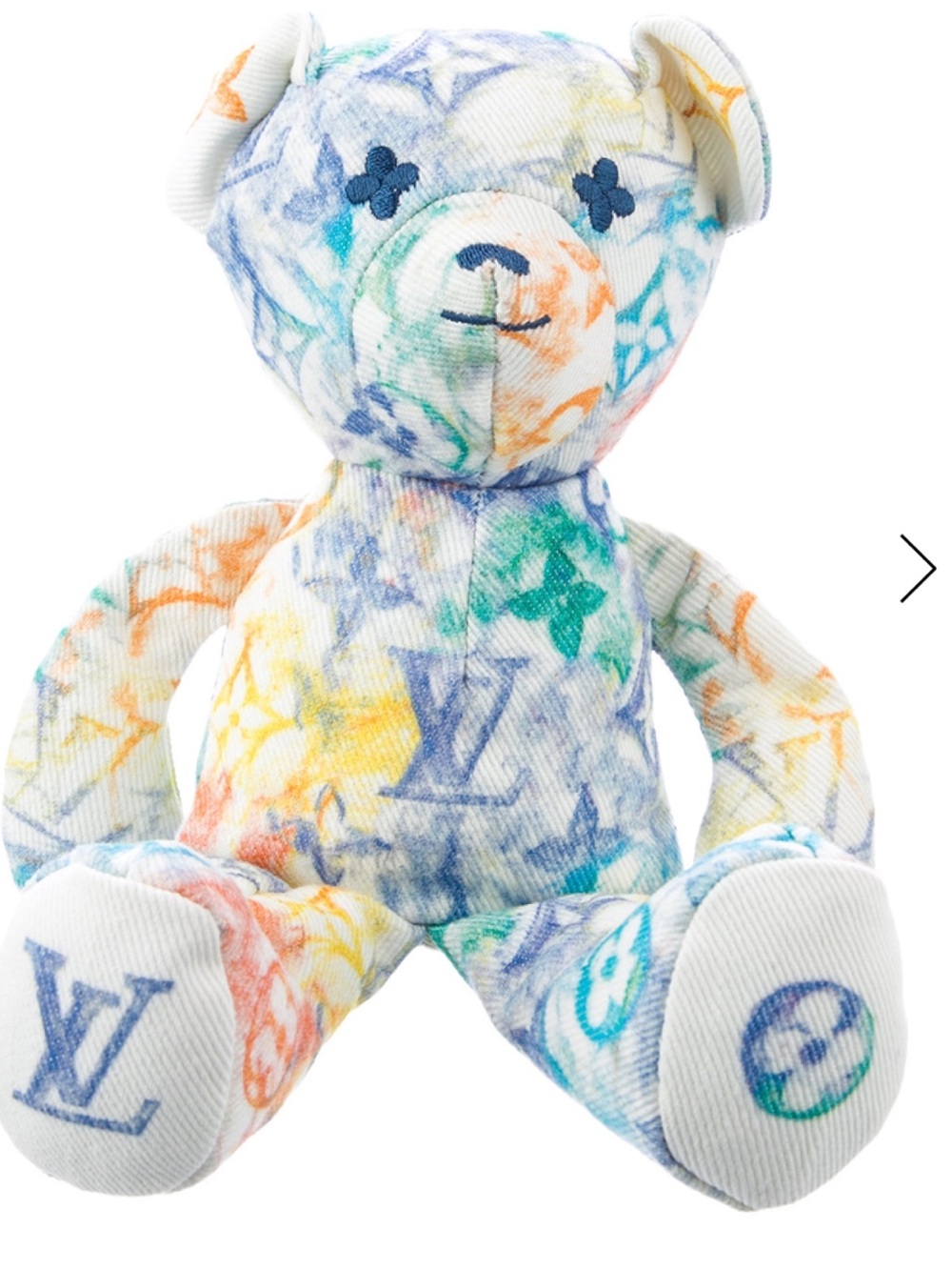 Limited Edition Louis Vuitton Virgil Abloh for UNICEF 2021 Monogram Doudou Bear - Picture 2 of 10